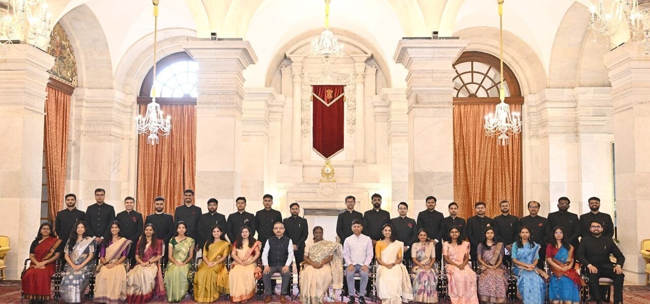 Officer Trainees of Indian Foreign Service (2024 Batch) met President Draupadi Murmu at Rashtrapati Bhavan today