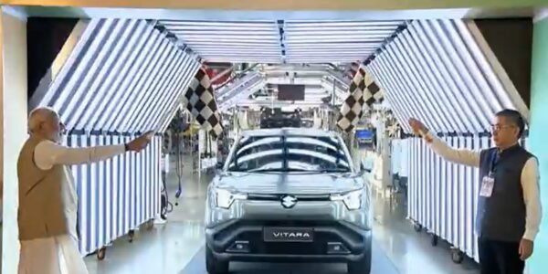 PM Modi flagged off Suzuki's first global battery electric vehicle e-Vitara at Suzuki Motor Plant in Ahmedabad