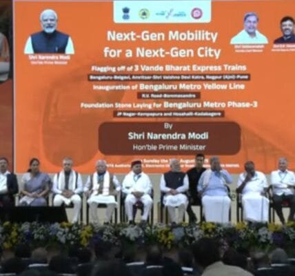 PM Modi inaugurates and lays foundation stone of metro projects worth around Rs 22,800 crore in Bengaluru