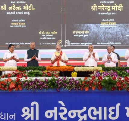 PM Modi inaugurates, lays foundation stone and launches development works worth Rs 5,400 crore in Ahmedabad