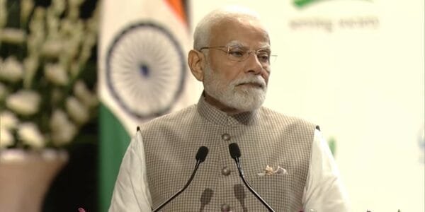 PM Narendra Modi addresses the MS Swaminathan Centenary International Conference