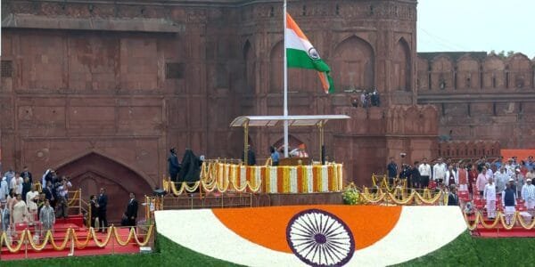 PM Narendra Modi hoisted the national flag on the ramparts of the Red Fort and addressed the nation
