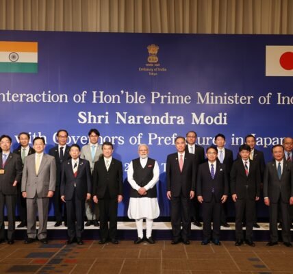 PM Narendra Modi met governors of various provinces of Japan today