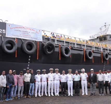 11th Ammunition cum Torpedo cum Missile Barge, LSAM 25 (Yard 135) launched