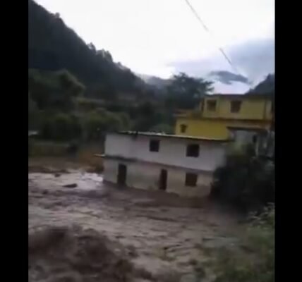 Around 14 people are missing in the cloudburst