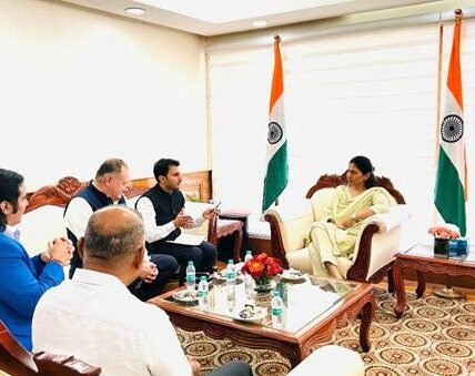FIVB) delegation meets Minister of State for Sports Raksha Khadse to discuss development of Volleyball in India