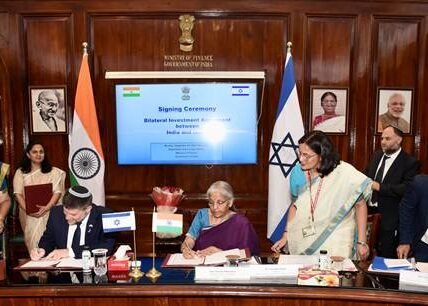 Government of India and Government of Israel signed Bilateral Investment Agreement (BIA) in New Delhi today