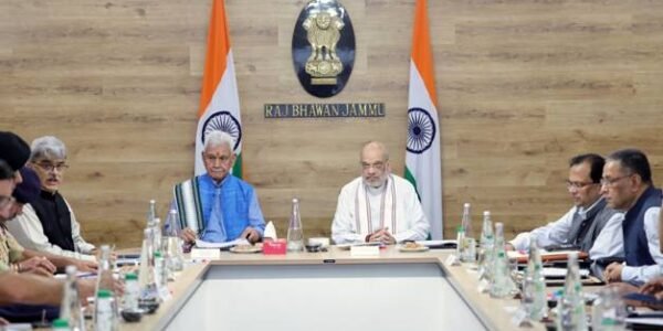 Home Minister Amit Shah reviewed the security situation in Jammu and Kashmir in a meeting held in Jammu