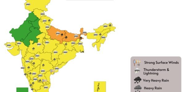 IMD issued a warning of heavy rain in Bihar, East UP, West Bengal and Sikkim