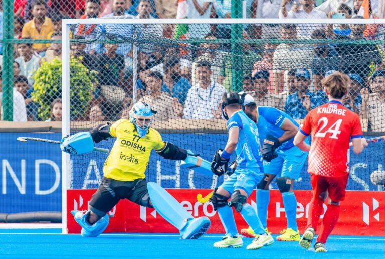 भारत राजगीर में एशिया कप हॉकी में जापान को तीन-दो से हराकर सुपर-फोर चरण में