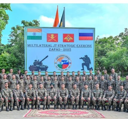 Indian Armed Forces contingent leaves for multilateral exercise ZAPAD 2025 in Russia