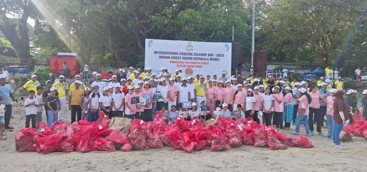 Indian Coast Guard organises International Coastal Cleanup Day 2025 across the country with over 26,000 volunteers