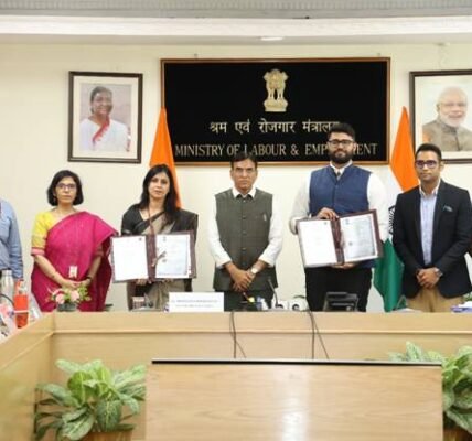 Ministry of Labour and Employment signs MoU with Zepto in presence of Union Minister Dr. Mansukh Mandaviya