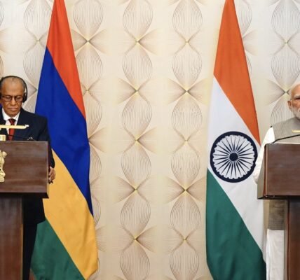 PM Modi holds bilateral talks with Mauritius PM Navinchandra Ramgoolam in Varanasi