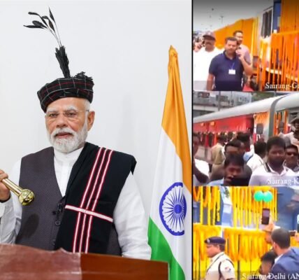PM Modi lays foundation stone for several development projects worth over Rs 7,300 crore in Churachandpur, Manipur