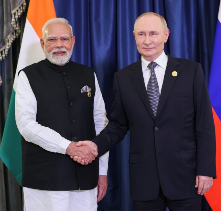 PM Modi meets Russian President Vladimir Putin on the sidelines of the SCO Summit in Tianjin, China