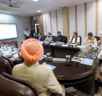 PM Modi visits Dehradun and holds a review meeting to assess the damage caused by floods in Uttarakhand