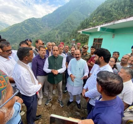 Union Minister of State Ajay Tamta made a special review visit to the disaster affected areas in Himachal