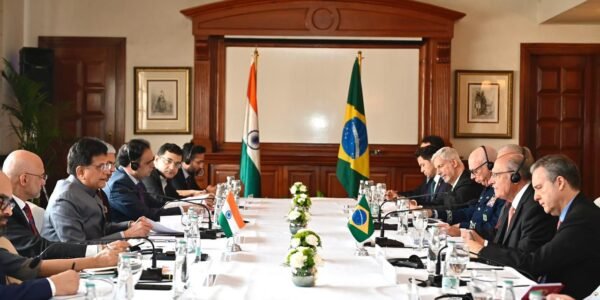 Brazilian Vice President Geraldo Alckmin, Defence Minister Jose Músio Monteiro Filho and Union Commerce and Industry Minister Piyush Goyal addressed the India-Brazil Trade Dialogue