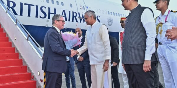 British PM Keir Starmer arrives in Mumbai on a two-day visit to review the progress of the India-UK Comprehensive Strategic Partnership
