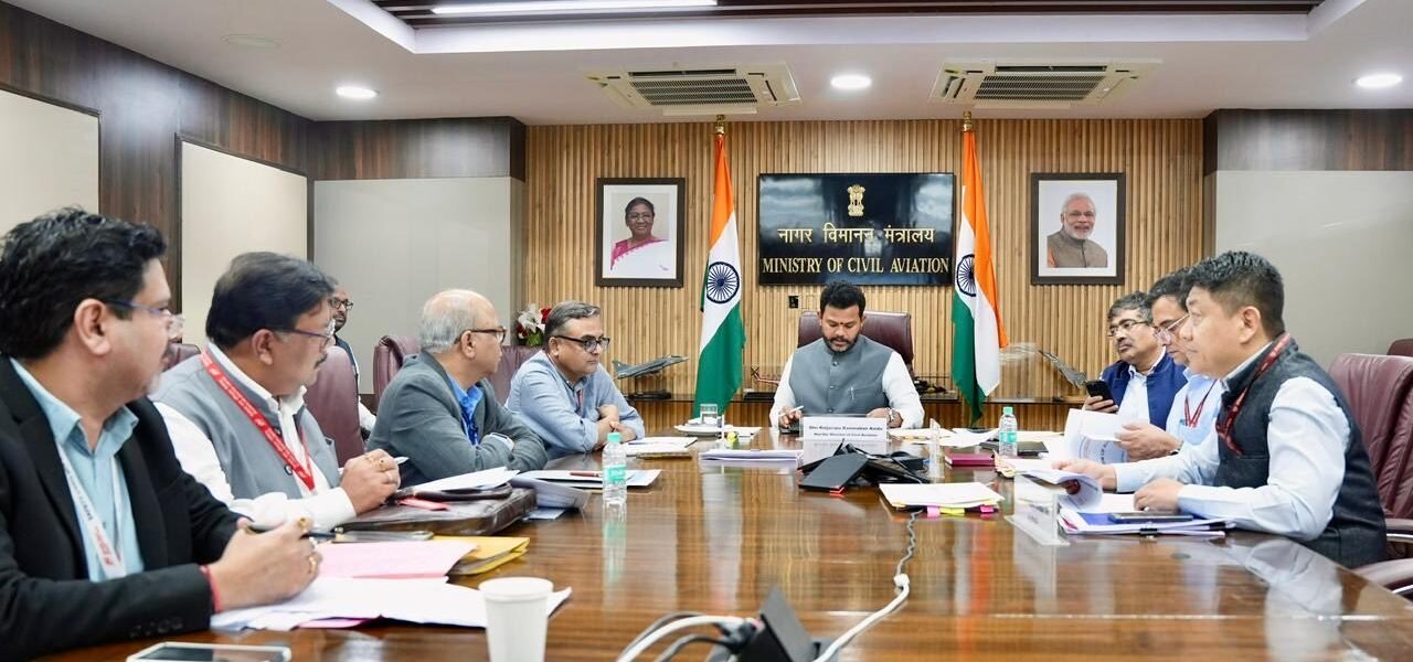 Civil Aviation Minister Ram Mohan Naidu chaired the monthly review meeting with domestic airlines.