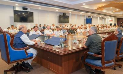 Defence Minister Rajnath Singh addressed the Naval Commanders Conference in New Delhi