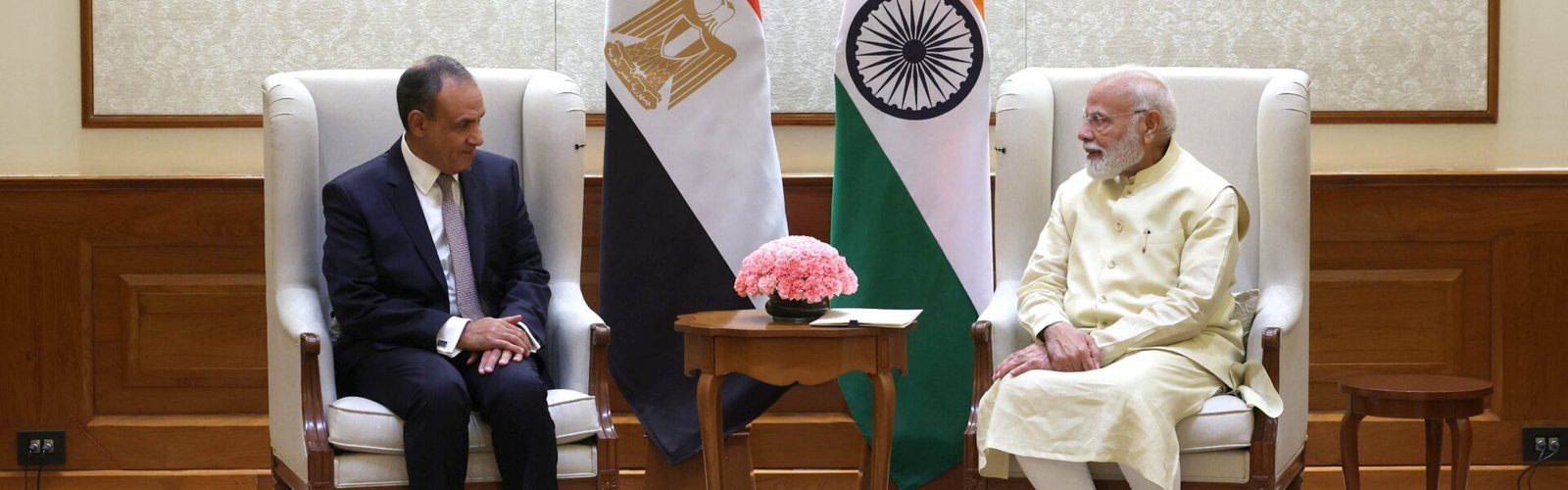 Dr. Badr Abdellatty Foreign Minister of Egypt met PM Narendra Modi today