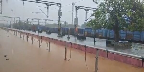 IMD issued a red alert for heavy rainfall in eight districts of Telangana today.