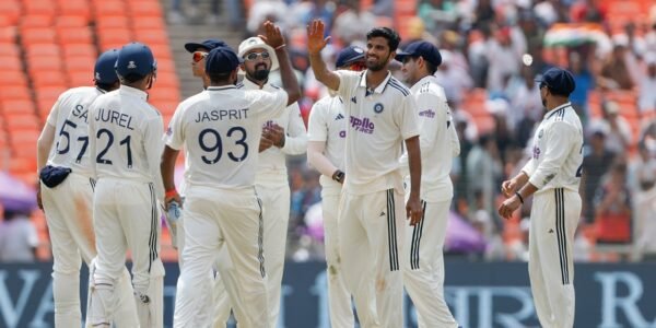 India beat West Indies by an innings and 140 runs in the Ahmedabad cricket test match.