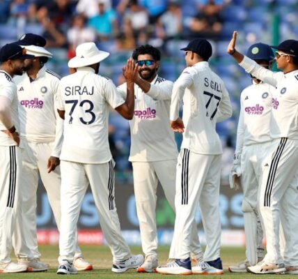 India declared their first innings at 518 for 5 on the second day of the second cricket Test against West Indies.
