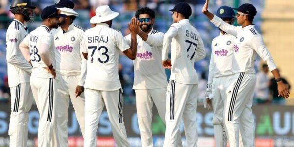 India declared their first innings at 518 for 5 on the second day of the second cricket Test against West Indies.