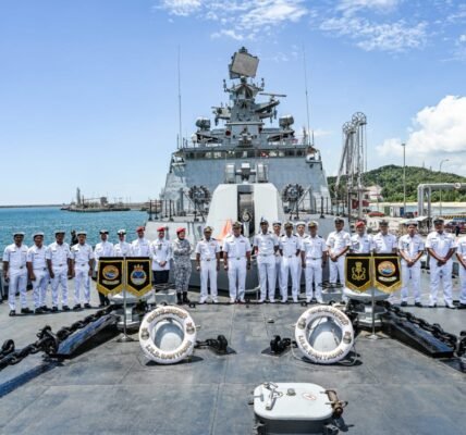 Indian Navy warship INS Sahyadri arrived at Kemaman Port, Malaysia as part of its operational deployment to the South China Sea and Indo-Pacific region.
