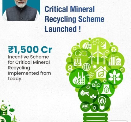 Mines Ministry issues guidelines for Rs 1,500 crore Critical Mineral Recycling Promotion Scheme
