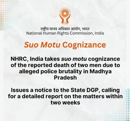 NHRC takes suo motu cognizance of death of two persons due to alleged police brutality in Madhya Pradesh