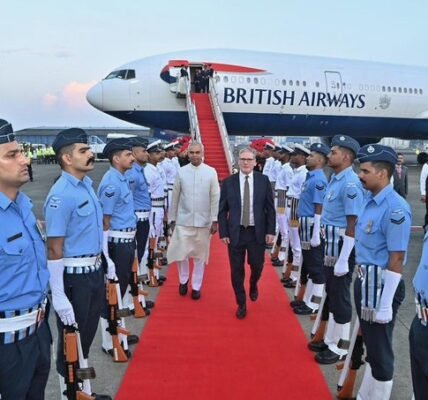 PM Modi welcomes UK PM Keir Starmer on his arrival on his first official visit to India