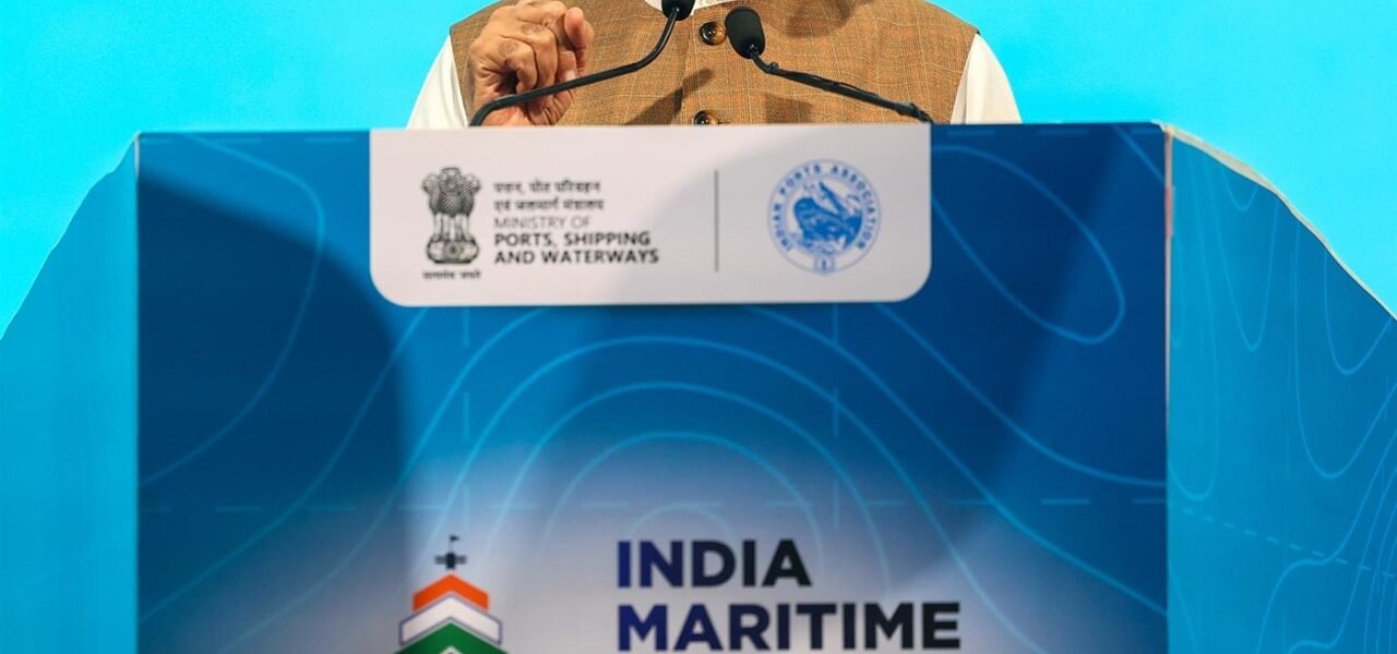 PM Narendra Modi addresses the Maritime Leadership Summit at India Maritime Week 2025 in Mumbai