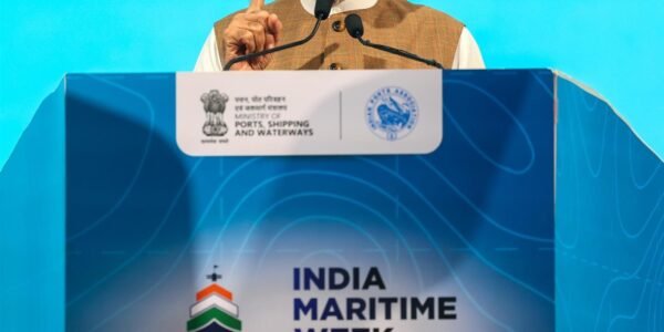 PM Narendra Modi addresses the Maritime Leadership Summit at India Maritime Week 2025 in Mumbai
