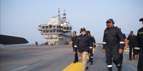 PM Narendra Modi visited INS Vikrant off the coast of Goa and celebrated Diwali with Indian Navy personnel.