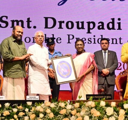 President Draupadi Murmu attended the centenary celebrations of St. Teresas College in Ernakulam, Kerala today.