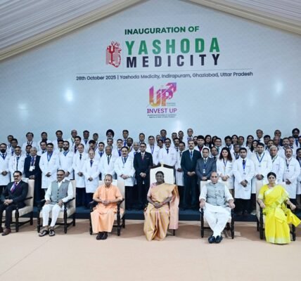 President Draupadi Murmu inaugurated Yashoda Medicity in Indirapuram, Ghaziabad today.
