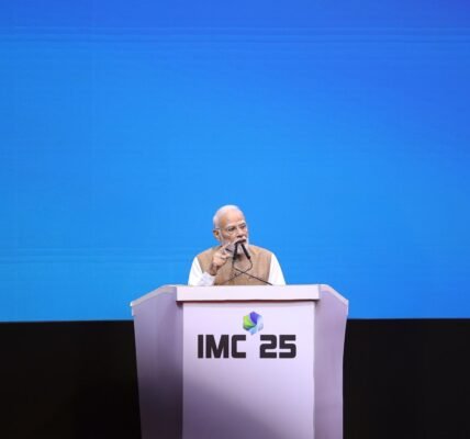 PM Narendra Modi addressed the India Mobile Congress 2025