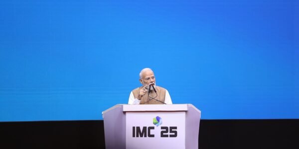 PM Narendra Modi addressed the India Mobile Congress 2025