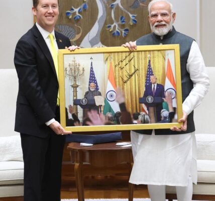 US Ambassador to India Sergio Gor met with Prime Minister Narendra Modi in New Delhi today.