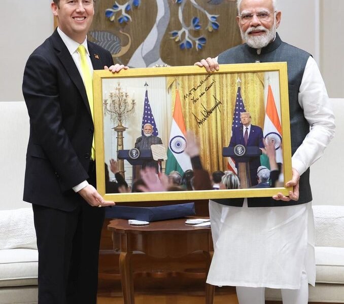 US Ambassador to India Sergio Gor met with Prime Minister Narendra Modi in New Delhi today.