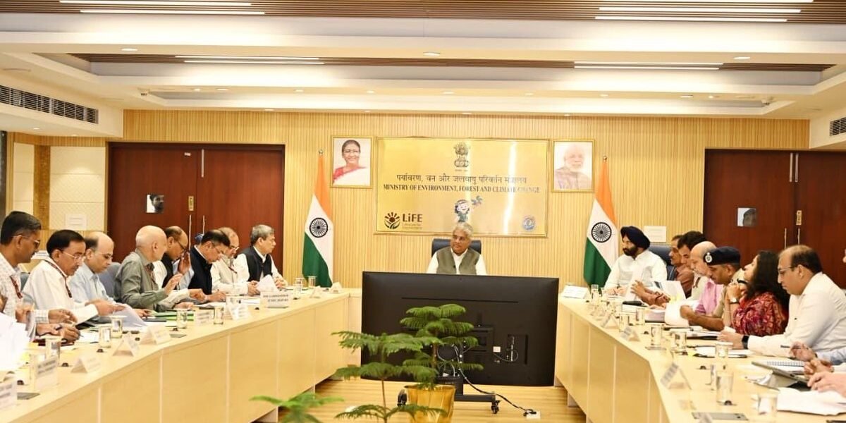 Union Environment Minister Bhupender Yadav chaired a high-level review meeting on air pollution in Delhi NCR today.