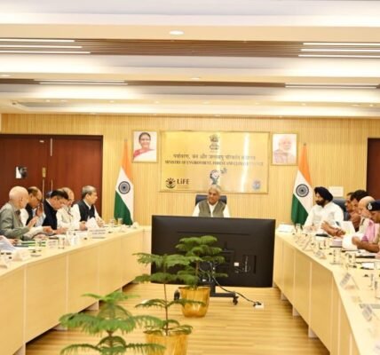 Union Environment Minister Bhupender Yadav chaired a high-level review meeting on air pollution in Delhi NCR today.
