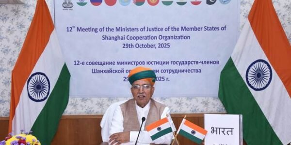 Union Minister Arjun Ram Meghwal attended the 12th Session of the Justice Ministers Meeting (JMM) of SCO Member States through video conferencing