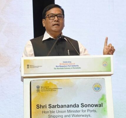 Union Minister Sarbananda Sonowal inaugurated eight marine projects on the Golden Jubilee of NMPA