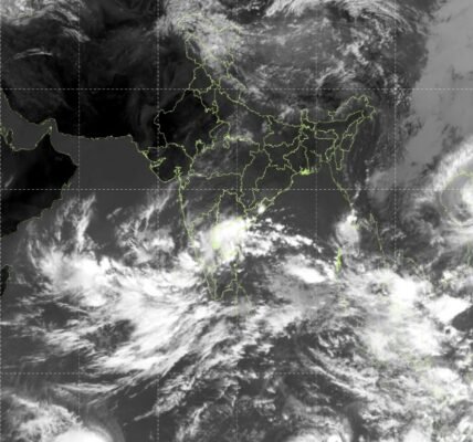 low pressure area over the Bay of Bengal