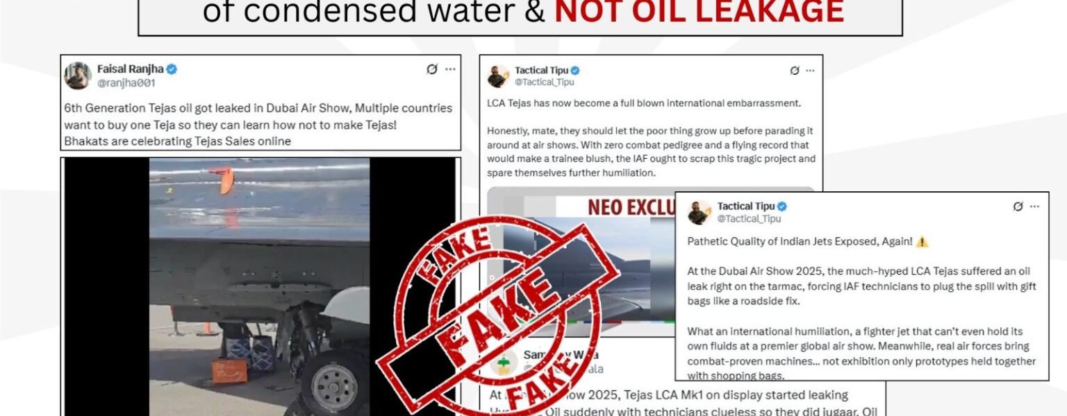 Government dismisses alleged oil leak video of Indian LCA Tejas Mk-1 at Dubai Air Show